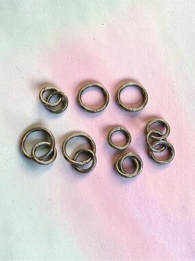 🫶🏻 Miche Mixed Metal Jump Rings and Split Rings Set - Silver Tone